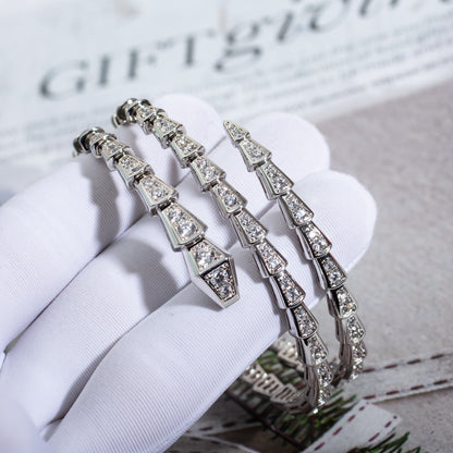 [Super]SERPENTI BRACELET SILVER DIAMOND DOUBLE ROW