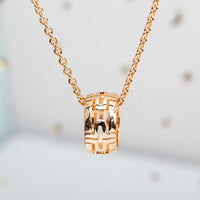 [Super]PARENTESI NECKLACE PINK GOLD