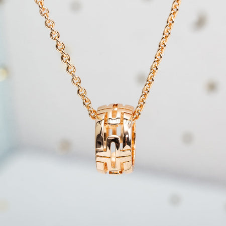 [Super]PARENTESI NECKLACE PINK GOLD