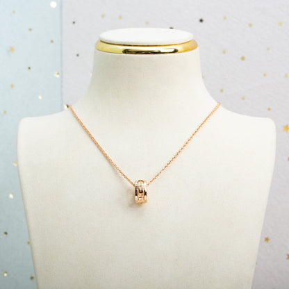 [Super]PARENTESI NECKLACE PINK GOLD