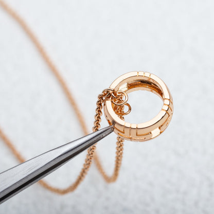 [Super]PARENTESI NECKLACE PINK GOLD