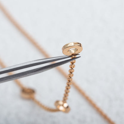 [Super]PARENTESI NECKLACE PINK GOLD