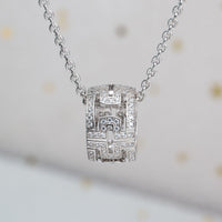 [Super]PARENTESI NECKLACE SILVER DIAMOND