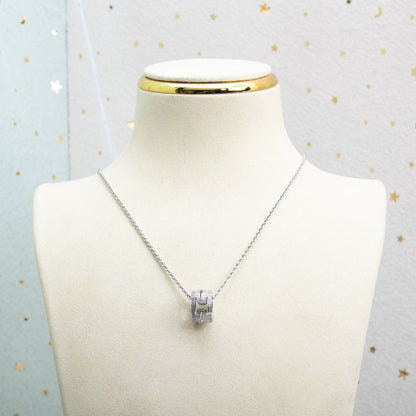 [Super]PARENTESI NECKLACE SILVER DIAMOND