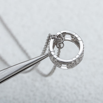 [Super]PARENTESI NECKLACE SILVER DIAMOND