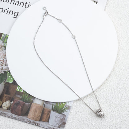 [Super]PARENTESI NECKLACE SILVER DIAMOND