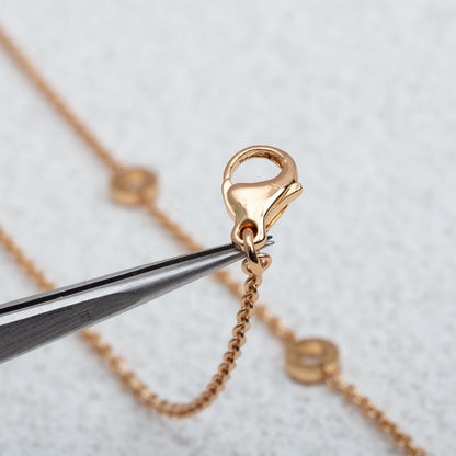 [Super]PARENTESI NECKLACE PINK GOLD DIAMOND