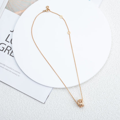 [Super]PARENTESI NECKLACE PINK GOLD DIAMOND
