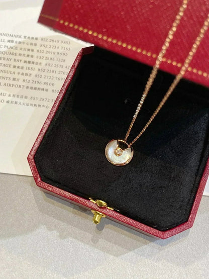 [Super Jewellery]AMULETTE ROSE GOLD MOP NECKLACE