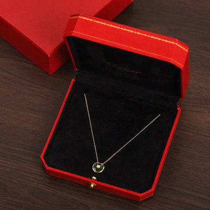 [Super Jewellery]AMULETTE GOLD MALACHITE NECKLACE