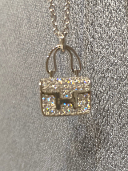[Super Jewellery]CONSTANCE PEDANT DIAMOND NECKLACE