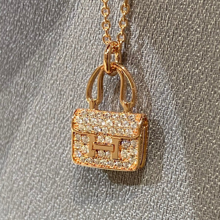 [Super Jewellery]CONSTANCE PEDANT DIAMOND NECKLACE
