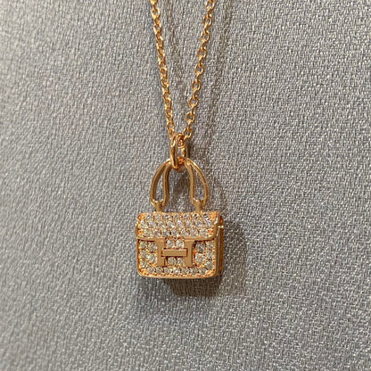 [Super Jewellery]CONSTANCE PEDANT DIAMOND NECKLACE