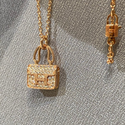 [Super Jewellery]CONSTANCE PEDANT DIAMOND NECKLACE