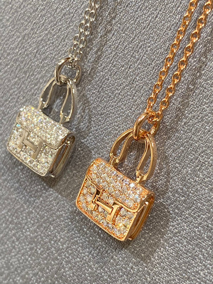 [Super Jewellery]CONSTANCE PEDANT DIAMOND NECKLACE