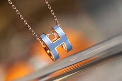 [Super Jewellery]POP H PEDANT PINK GOLD
