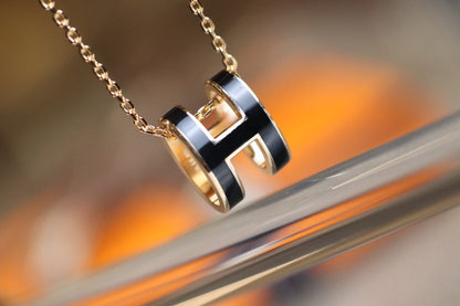 [Super Jewellery]POP H PEDANT PINK GOLD