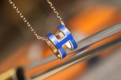 [Super Jewellery]POP H PEDANT PINK GOLD