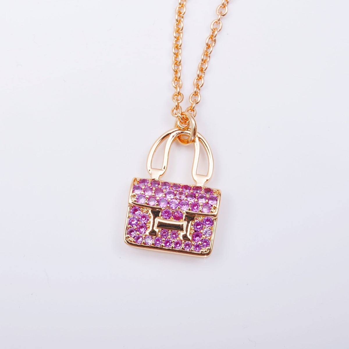 [Super CiCi ]CONSTANCE PEDANT LILA DIAMANT-HALSKETTE