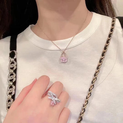 [Super Jewellery]CONSTANCE PEDANT PURPLE DIAMOND NECKLACE