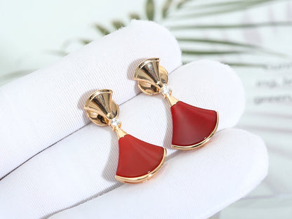 [Super]DREAM Carnelian PINK GOLD EARRINGS
