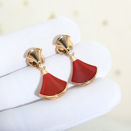 [Super]DREAM Carnelian PINK GOLD EARRINGS