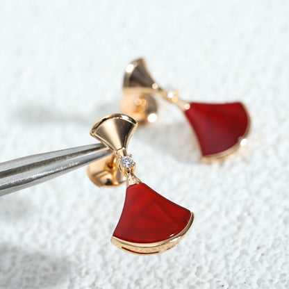[Super]DREAM Carnelian PINK GOLD EARRINGS