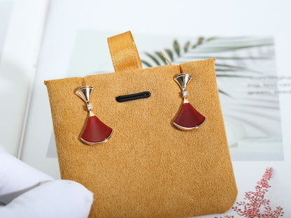 [Super]DREAM Carnelian PINK GOLD EARRINGS