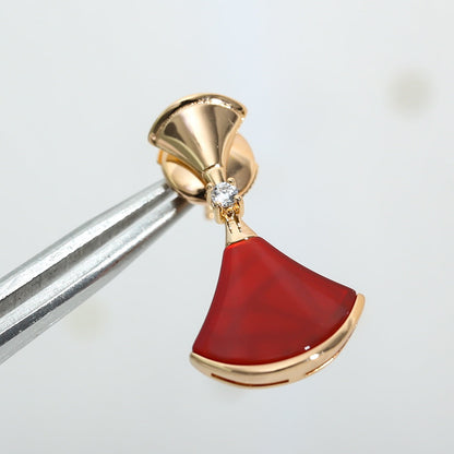 [Super]DREAM Carnelian PINK GOLD EARRINGS
