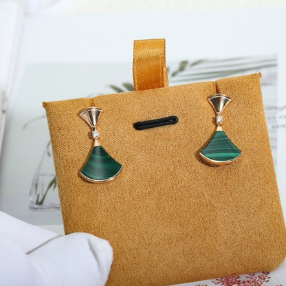 [Super]DREAM MALACHITE PINK GOLD EARRINGS