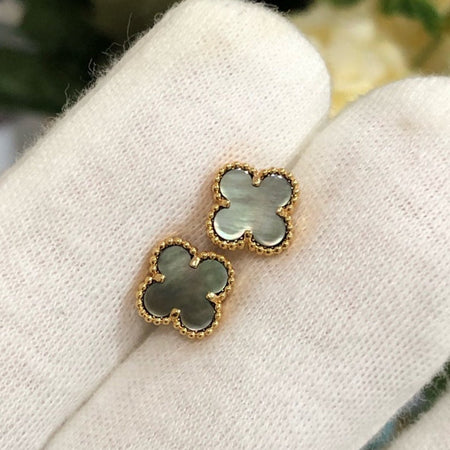 [Super Jewellery]CLOVER MINI GOLD EARRINGS