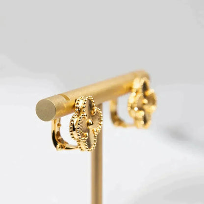 [Super Jewellery]CLOVER MEDIUM 1 MOTIFS LASER EARRINGS