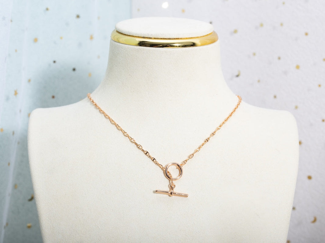 [Super Jewellery]ECHAPPEE NECKLACE PINK GOLD