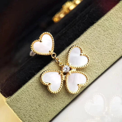 [Super Jewellery]CLOVER SWEET WHITE MOP EARRINGS