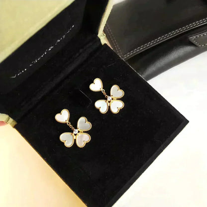 [Super Jewellery]CLOVER SWEET WHITE MOP EARRINGS