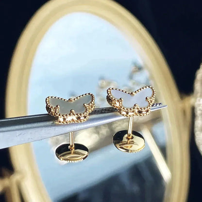 [Super Jewellery]SWEET BUTTERFLY MOP EARSTUDS