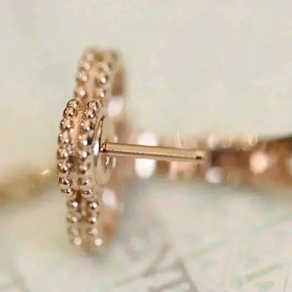 [Super Jewellery]CLOVER MEDIUM 1 MOTIFS FUll DIAMOND EARRINGS