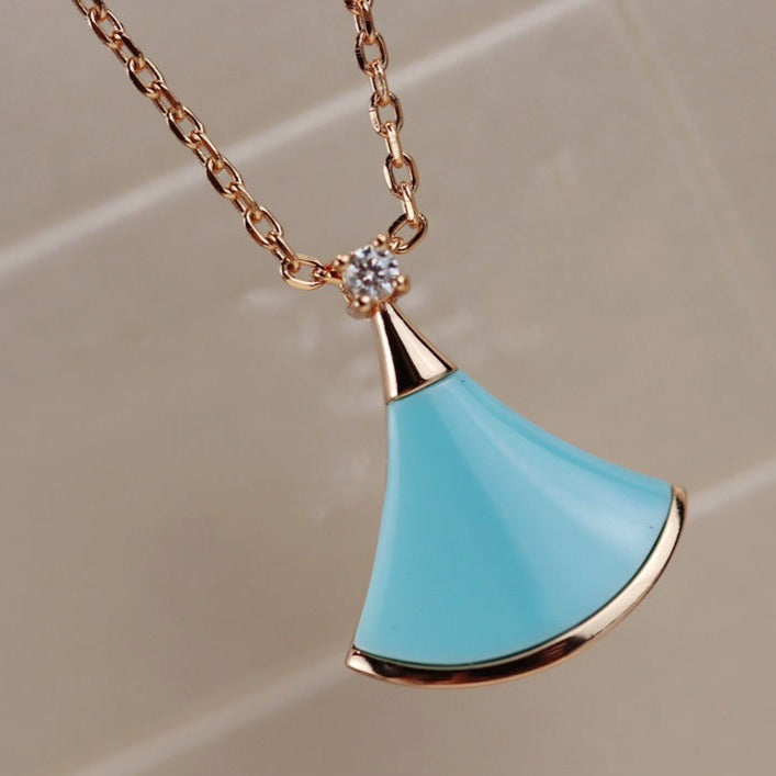 [Super]DREAM NECKLACE TURQUOISE PINK GOLD
