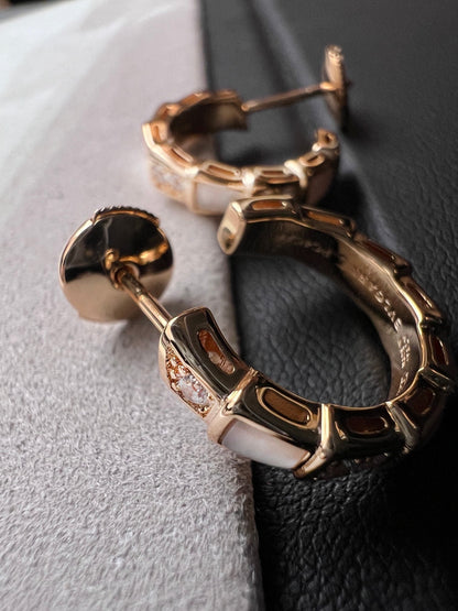 [Super]SERPENTI MOP PINK GOLD EARRINGS