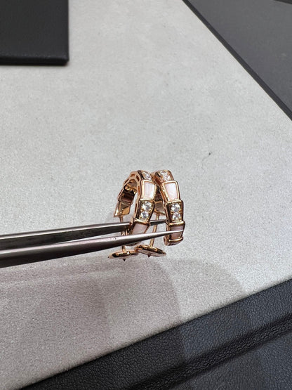 [Super]SERPENTI MOP PINK GOLD EARRINGS