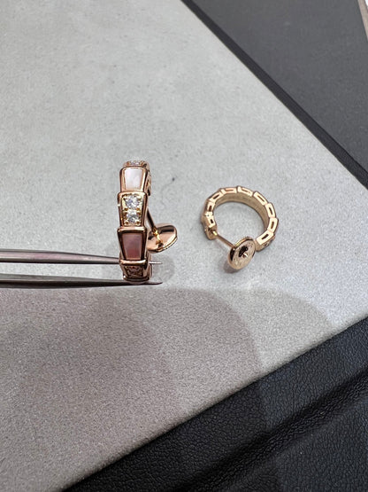 [Super]SERPENTI MOP PINK GOLD EARRINGS