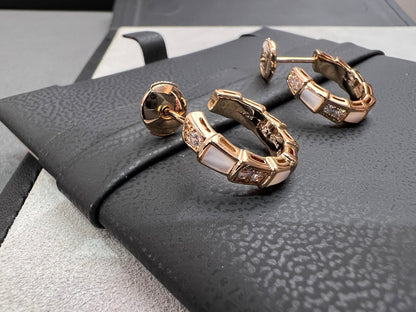 [Super]SERPENTI MOP PINK GOLD EARRINGS