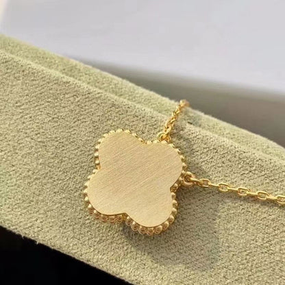 [Super Jewellery]CLOVER 15MM DIAMOND TURQUOISE NECKLACE