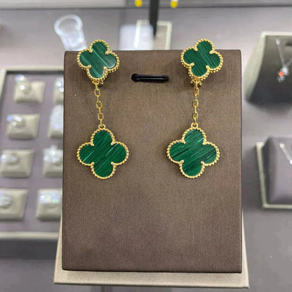 [Super Jewellery]CLOVER 2 MOTIFS  EARRINGS (MULTIPLE CHOICESC