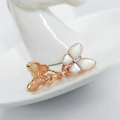 [Super Jewellery]BUTTERFLY MOP DIAMOND EARRINGS
