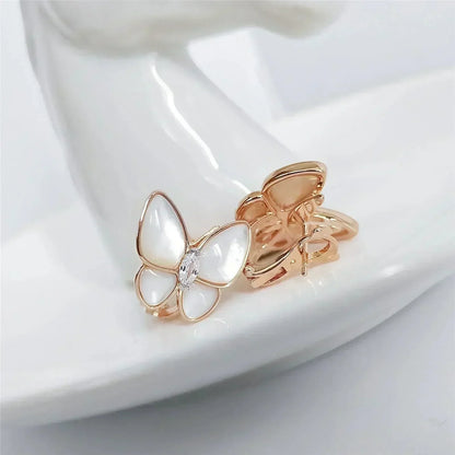 [Super Jewellery]BUTTERFLY MOP DIAMOND EARRINGS
