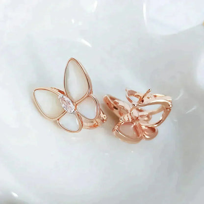 [Super Jewellery]BUTTERFLY MOP DIAMOND EARRINGS
