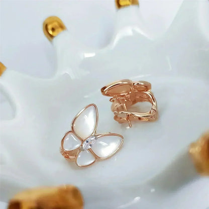 [Super Jewellery]BUTTERFLY MOP DIAMOND EARRINGS