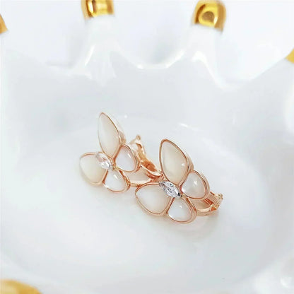 [Super Jewellery]BUTTERFLY MOP DIAMOND EARRINGS
