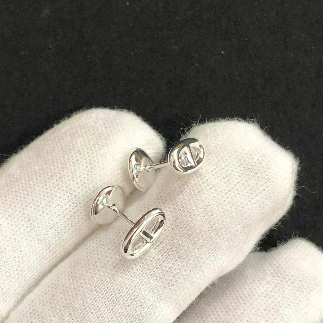 [Super CiCi ]CHAINE KLEINE OHRRINGE GOLD UND SILBER